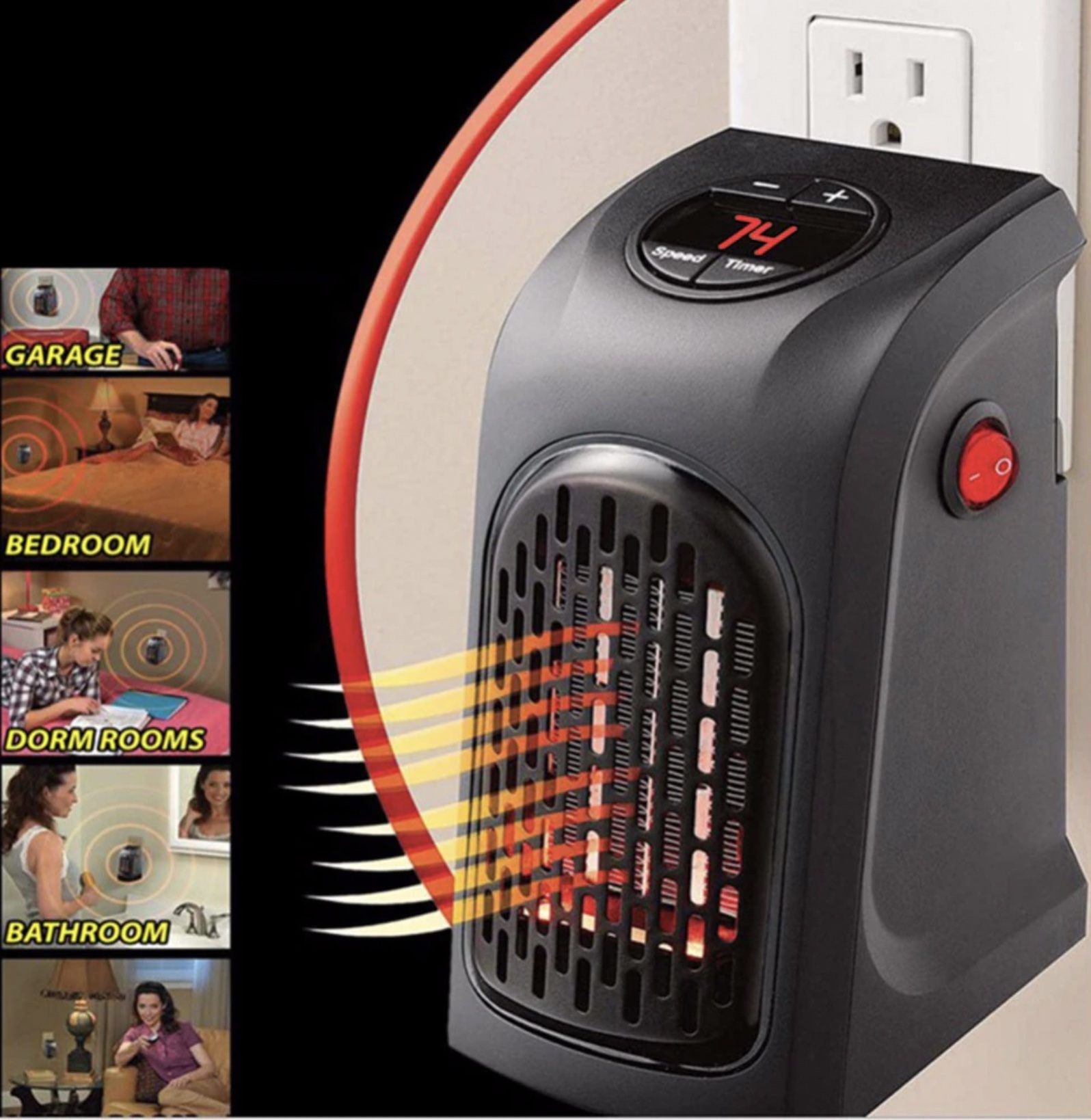 Remote Control Mini Electric Fan Heater
