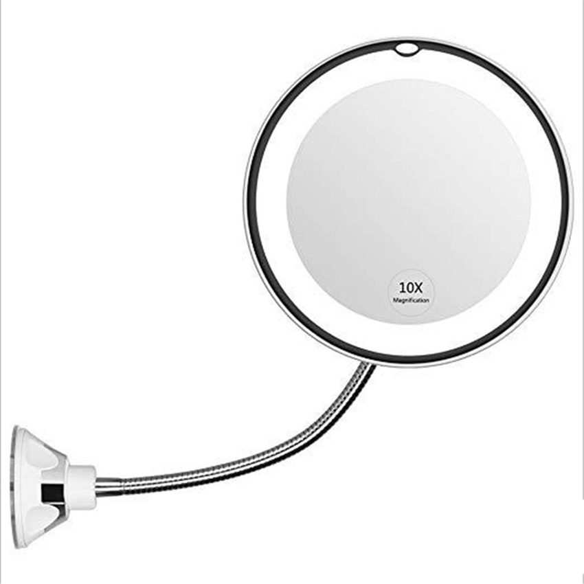 10X Magnifying Makeup/Shaving Mirror with ring light